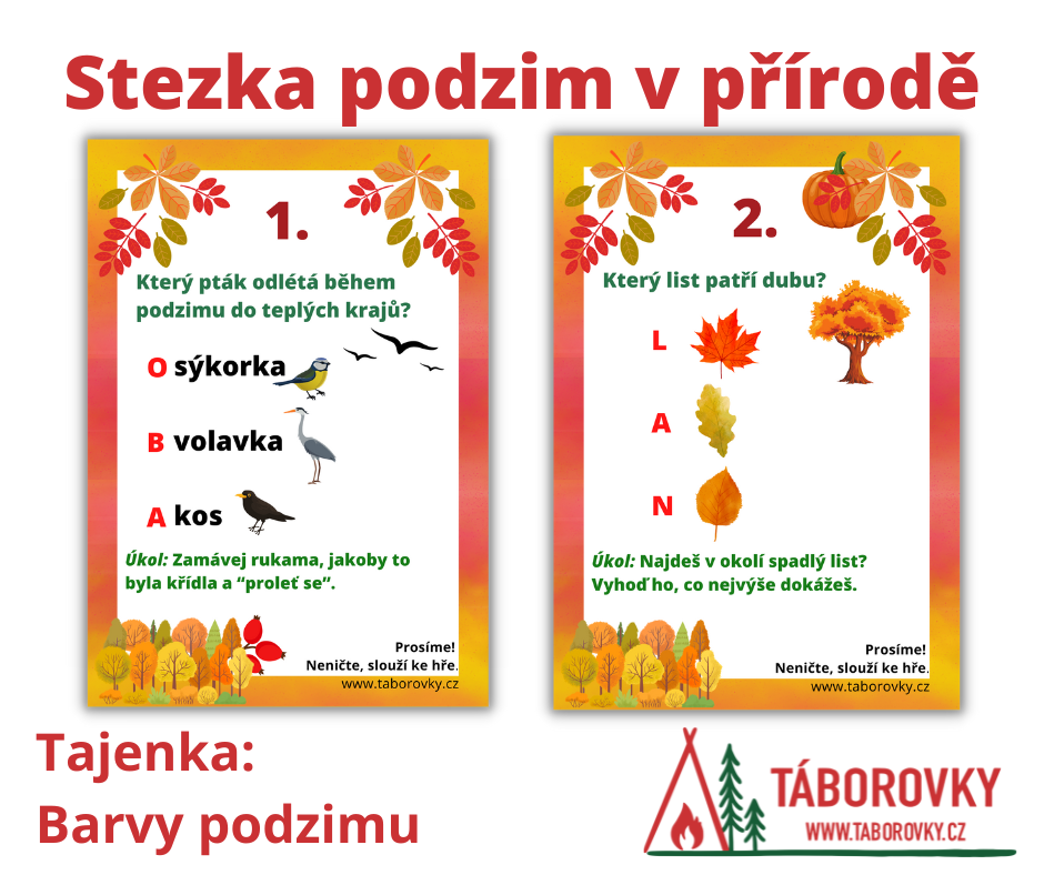 Podzimní stezka PDF materiály pro děti